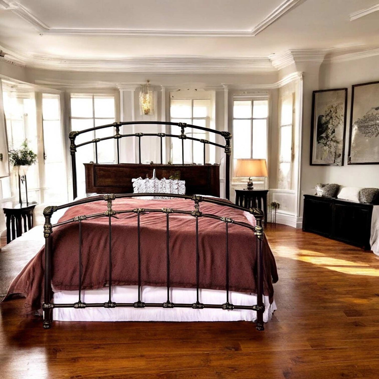 Aristella Iron Bed by Esmeralda's Home Furniture