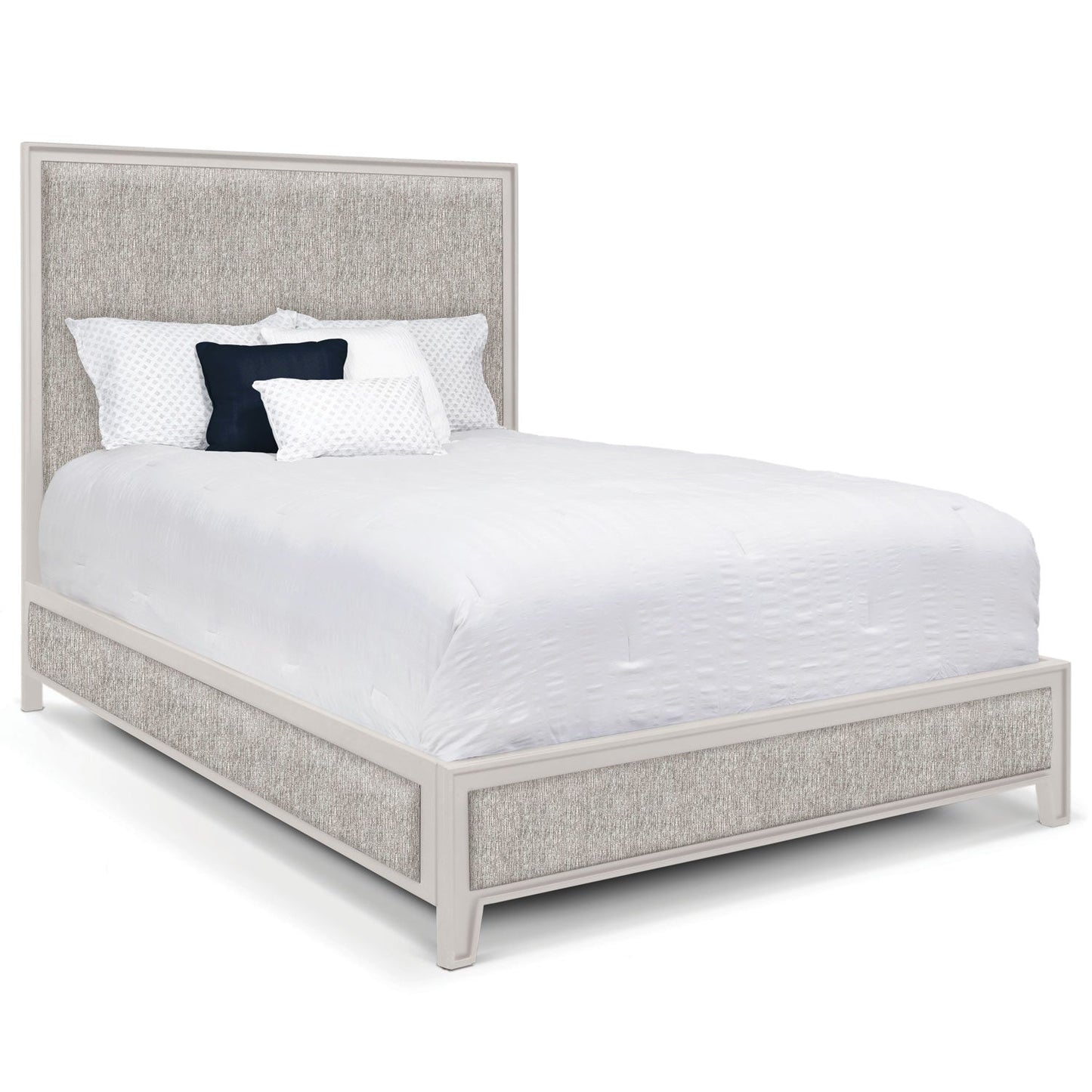 Aven Upholstered Iron Headboard with Upholstered Surround by Esmeralda's Home Furniture