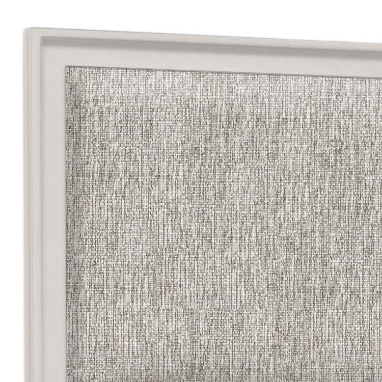 Aven Upholstered Iron Headboard with Upholstered Surround by Esmeralda's Home Furniture