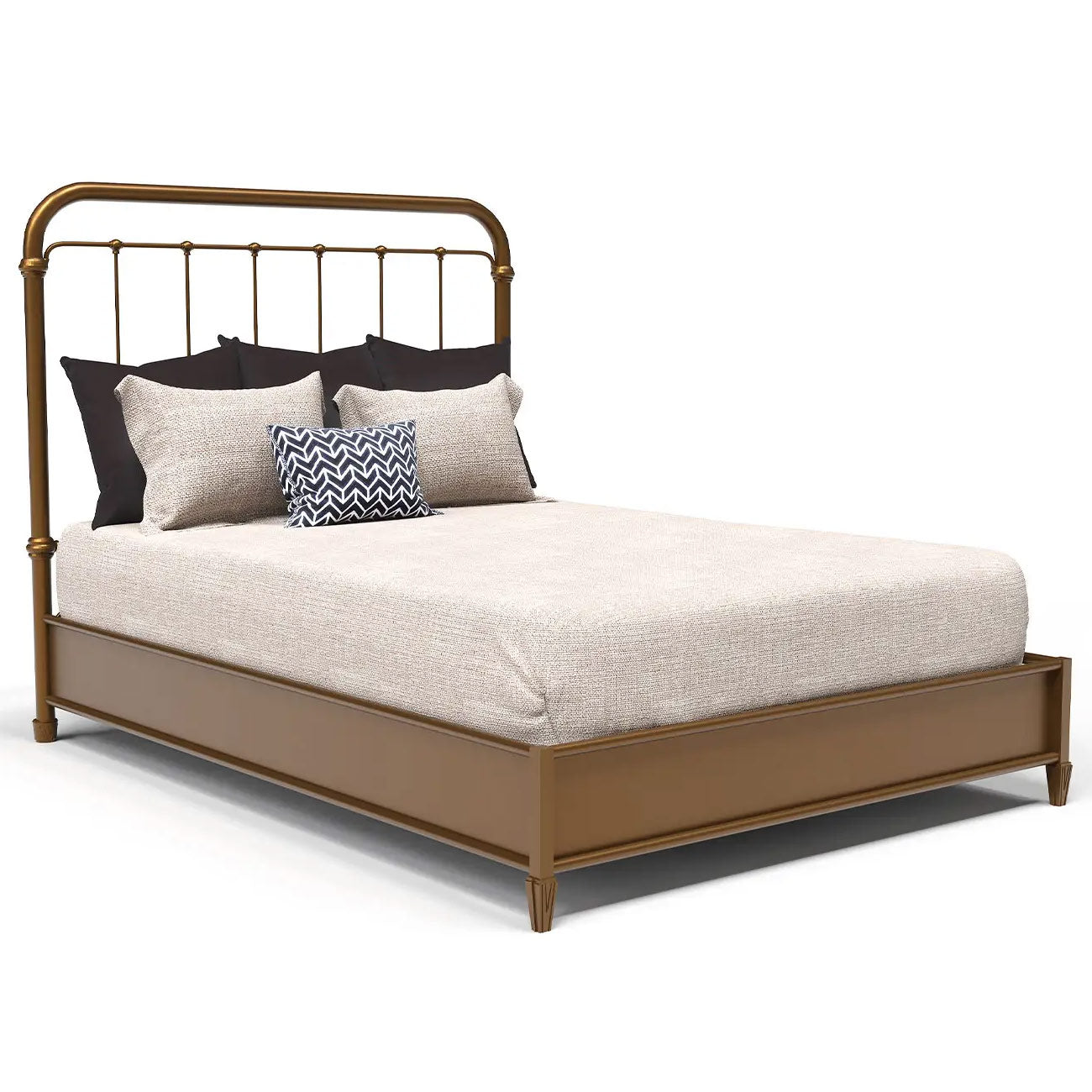Braden Iron Headboard with Metal Surround by Esmeralda's Home Furniture