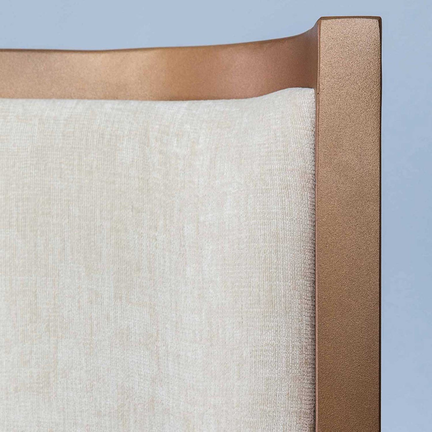 Broadway Upholstered Iron Headboard with Upholstered Surround by Esmeralda's Home Furniture