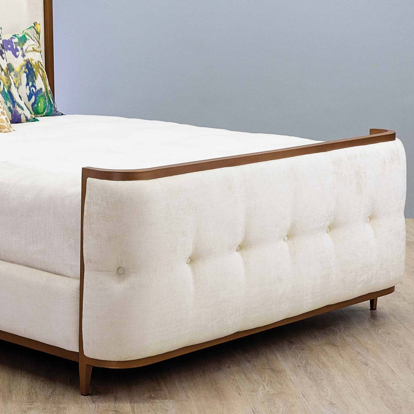 Broadway Upholstered Iron Bed by Esmeralda's Home Furniture