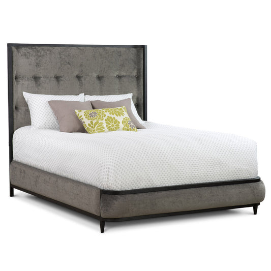 Broadway Upholstered Iron Headboard with Upholstered Surround by Esmeralda's Home Furniture