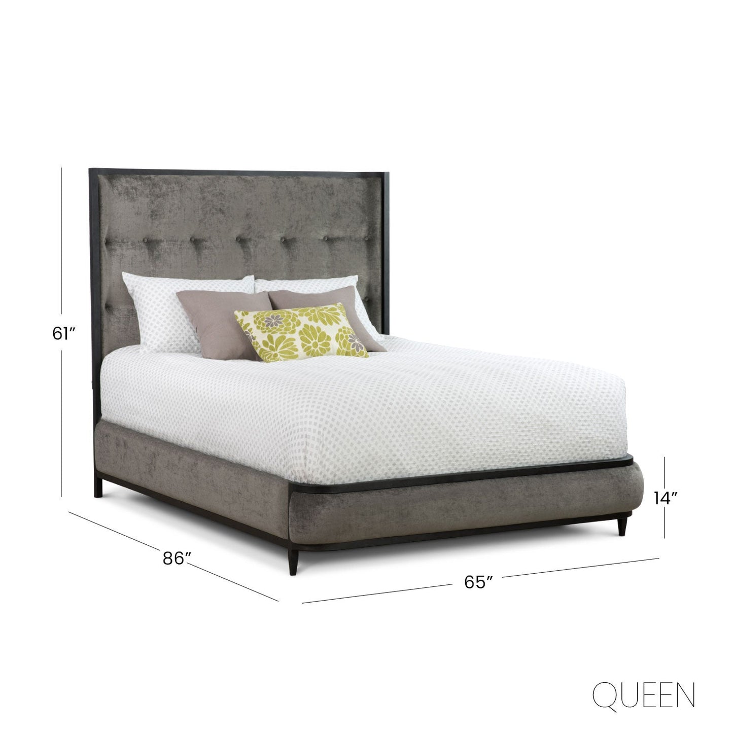 Broadway Upholstered Iron Headboard with Upholstered Surround by Esmeralda's Home Furniture