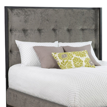 Broadway Upholstered Iron Headboard with Upholstered Surround by Esmeralda's Home Furniture