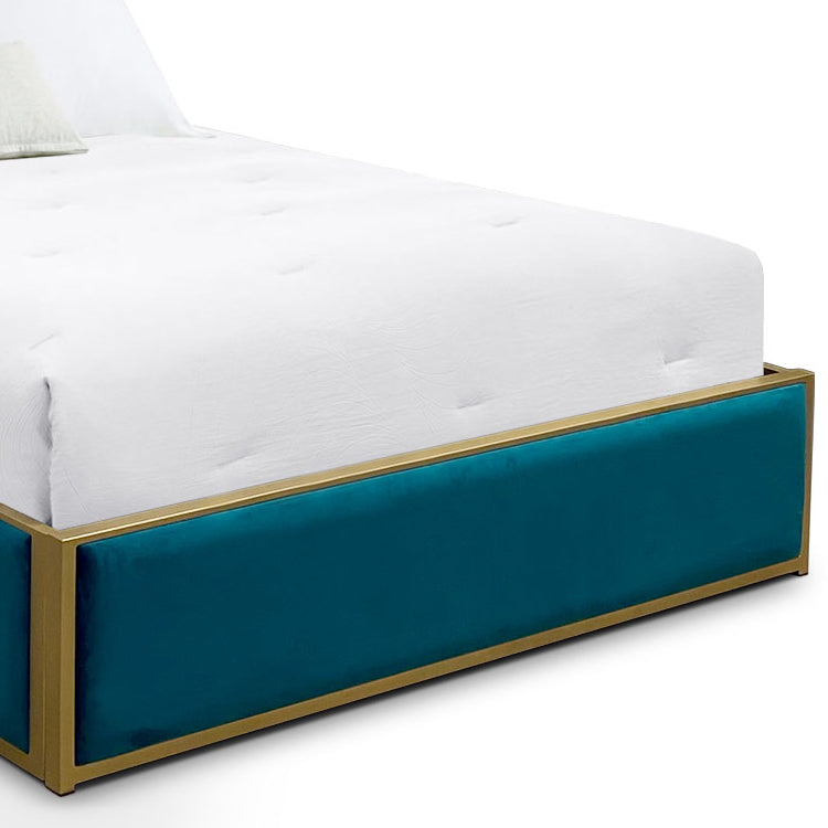 Haven Upholstered Iron Headboard with Upholstered Surround by Esmeralda's Home Furniture