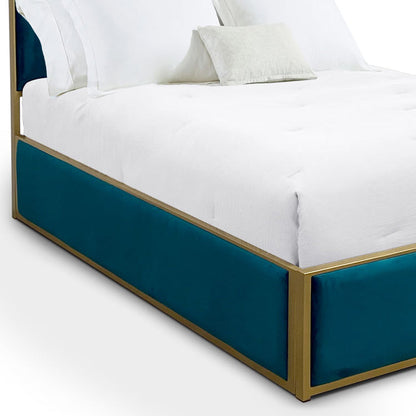 Haven Upholstered Iron Headboard with Upholstered Surround by Esmeralda's Home Furniture