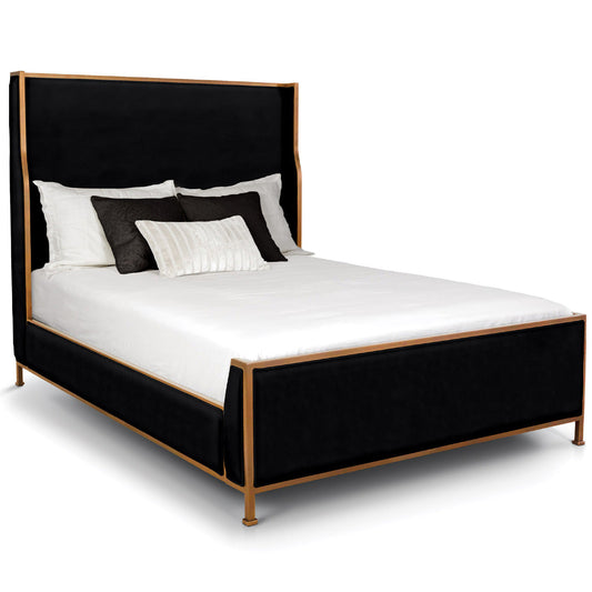 Holden Upholstered Iron Shelter Bed by Esmeralda's Home Furniture