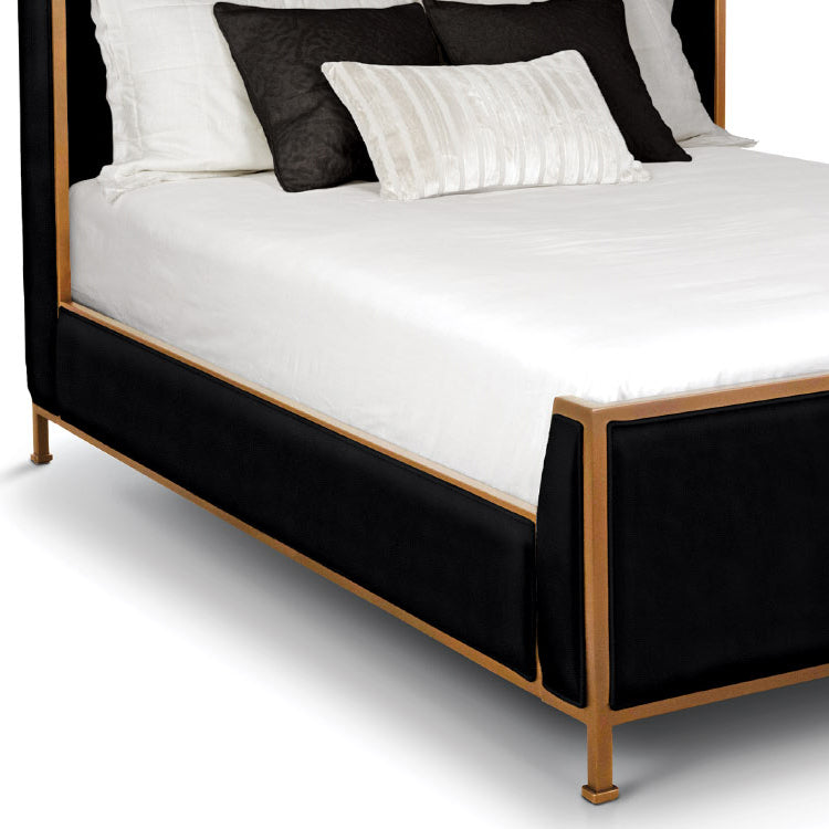 Holden Upholstered Iron Shelter Bed by Esmeralda's Home Furniture