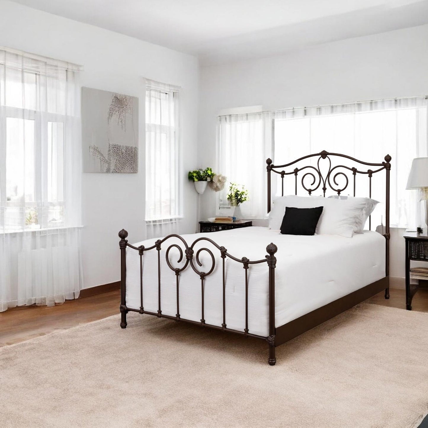 Olympia Iron Bed by Esmeralda's Home Furniture
