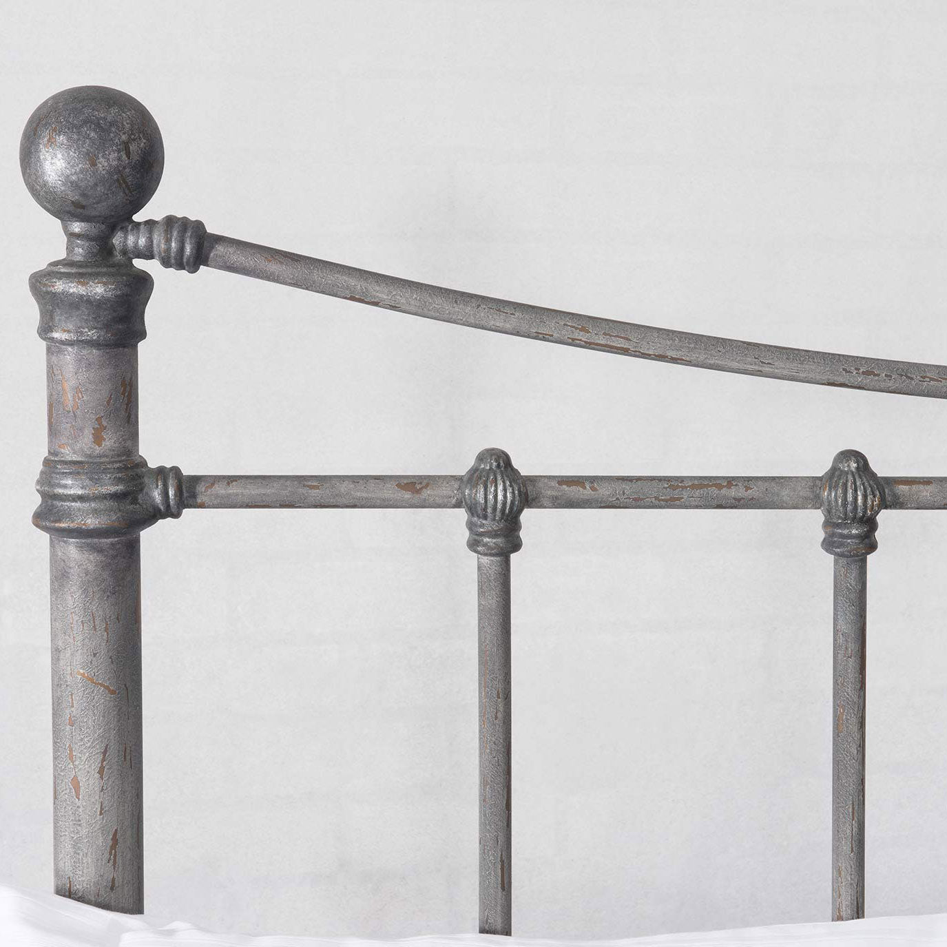 Quati Iron Headboard with Metal Surround by Esmeralda's Home Furniture