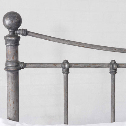 Quati Iron Headboard with Metal Surround by Esmeralda's Home Furniture