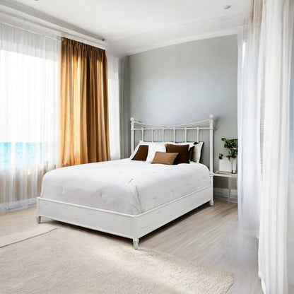 Quati Iron Headboard with Metal Surround by Esmeralda's Home Furniture