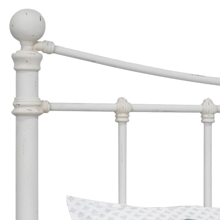 Quati Iron Headboard with Metal Surround by Esmeralda's Home Furniture