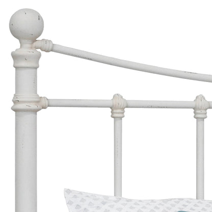 Quati Iron Headboard with Metal Surround by Esmeralda's Home Furniture