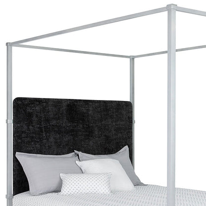 Quincy Upholstered Iron Canopy Bed by Esmeralda's Home Furniture