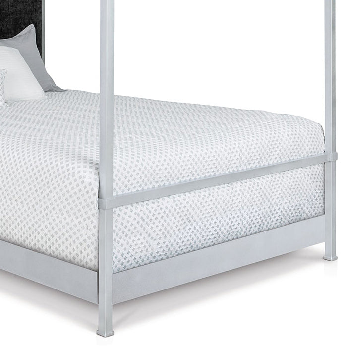Quincy Upholstered Iron Canopy Bed by Esmeralda's Home Furniture