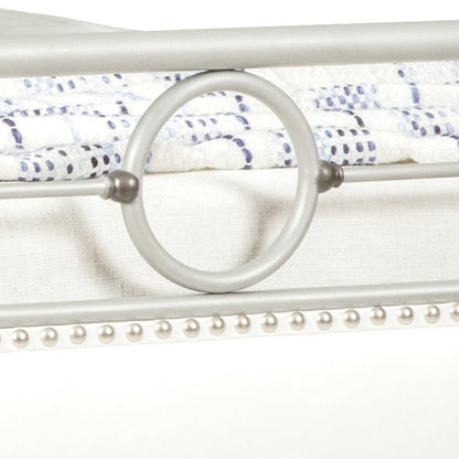 Rochester Upholstered Iron Bed by Esmeralda's Home Furniture
