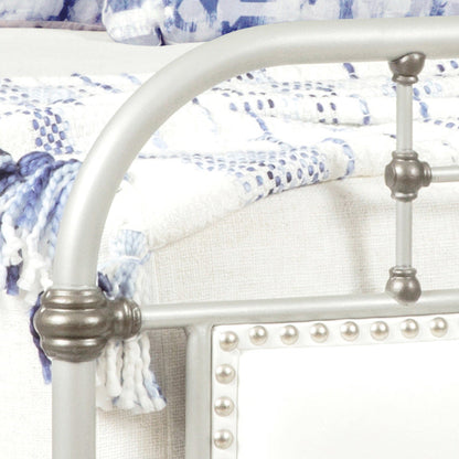 Rochester Upholstered Iron Bed by Esmeralda's Home Furniture