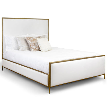 Royce Hammered Iron Upholstered Bed by Esmeralda's Home Furniture