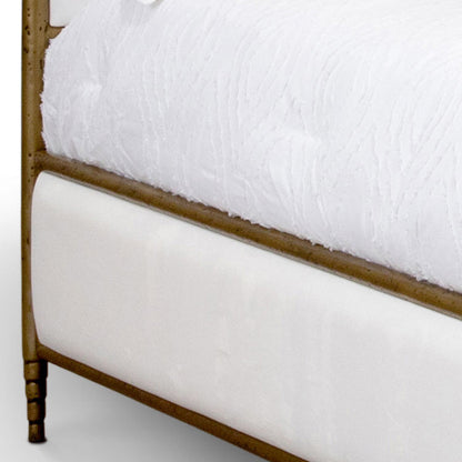 Royce Hammered Iron Upholstered Bed by Esmeralda's Home Furniture
