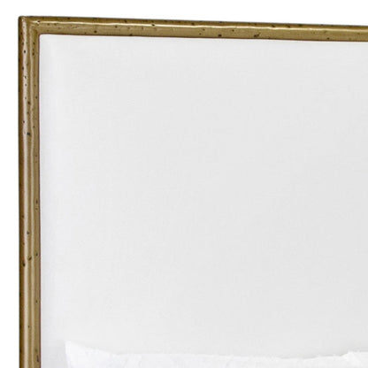 Royce Hammered Iron Upholstered Headboard with Upholstered Surround by Esmeralda's Home Furniture