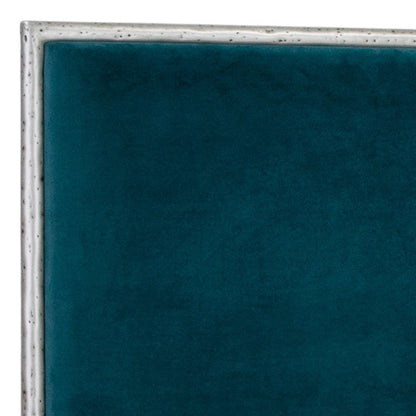 Royce Hammered Iron Upholstered Headboard with Upholstered Surround by Esmeralda's Home Furniture