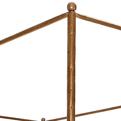 Royce Hammered Iron Upholstered Canopy Bed by Esmeralda's Home Furniture