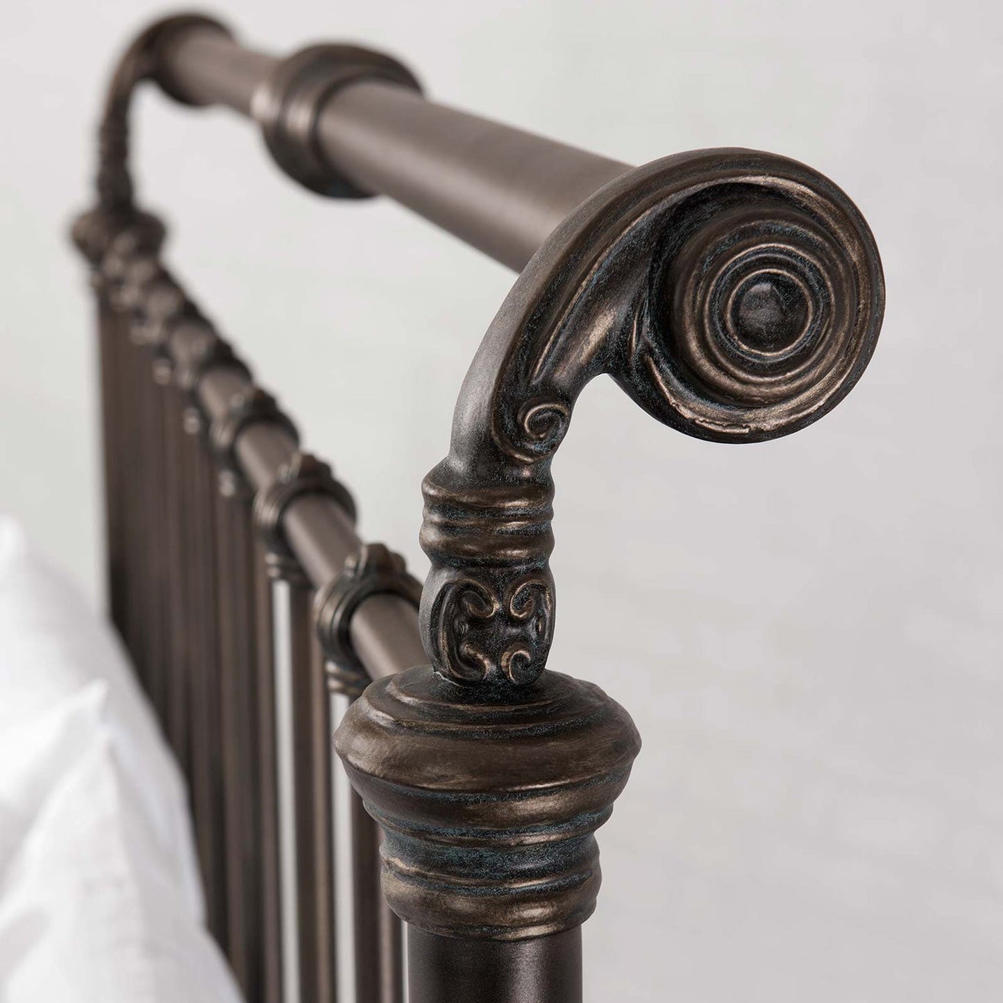 Sheffield Iron Headboard with Metal Surround by Esmeralda's Home Furniture