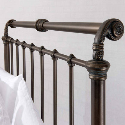 Sheffield Iron Headboard with Metal Surround by Esmeralda's Home Furniture