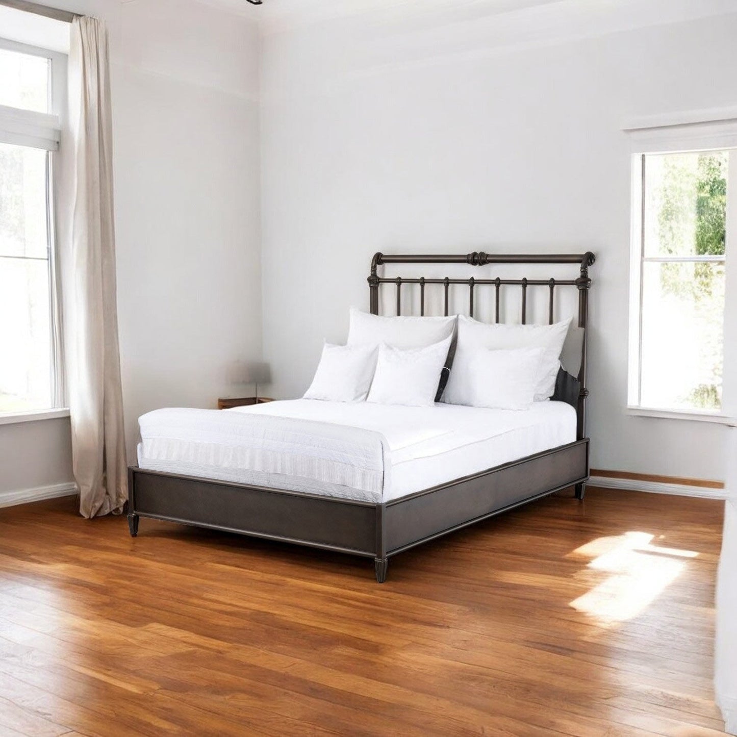 Sheffield Iron Headboard with Metal Surround by Esmeralda's Home Furniture