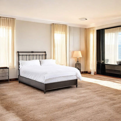 Sheffield Iron Headboard with Metal Surround by Esmeralda's Home Furniture