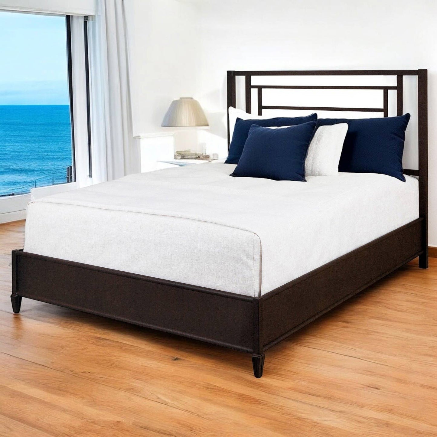 Sunset Iron Headboard with Metal Surround by Esmeralda's Home Furniture